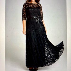 Size 18 Navy Lace Teri Jon long gown